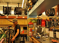 Hub Mechanic Taps a Part into Place